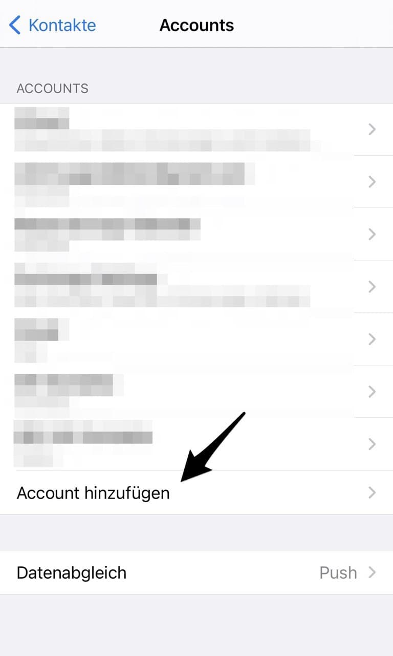 Account hinzufügen